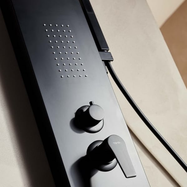 Στήλη Ντους-Υδρομασάζ Roma Μαύρη Ματ (53100-1)